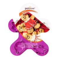 Set van 6 uitduwvormen inox kerst - (verpakking Gingerbreadman)