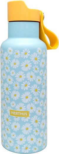 Drinkfles vacuum 500ml margriet blauw (warm en koud) - CLICK! & DRINK