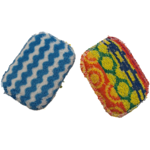 Schrobspons met microvezel Scrubby 9x11cm