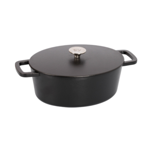 Cocotte ovaal gietijzer 12.5x9.5cm Black Design