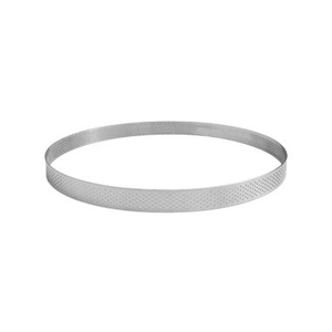 Cercle à tarte perforé inox Ø14cm h2cm