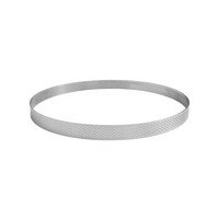 Cercle à tarte perforé inox Ø14cm h2cm