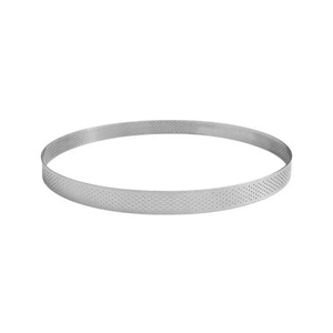 Cercle à tarte perforé inox Ø16cm h2cm