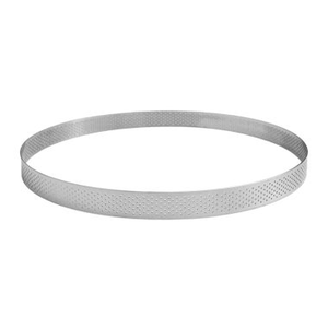 Cercle à tarte perforé inox Ø26cm h2cm