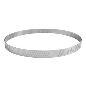 Cercle à tarte perforé inox Ø28cm h2cm