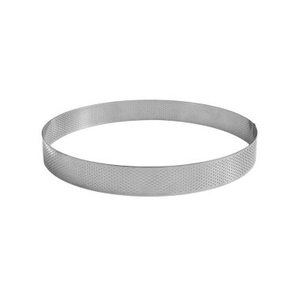 Cercle à tarte perforé inox Ø16cm h3,5cm