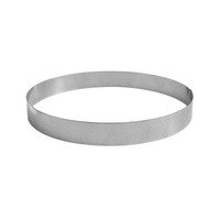 Cercle à tarte perforé inox Ø18cm h3,5cm