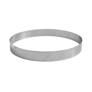 Cercle à tarte perforé inox Ø20cm h3,5cm