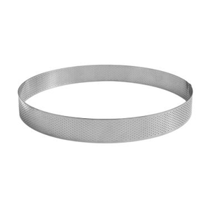 Cercle à tarte perforé inox Ø22cm h3,5cm