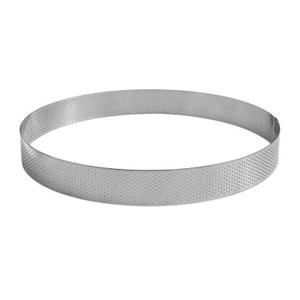 Taartring geperforeerd inox Ø24cm h3,5cm