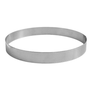 Taartring geperforeerd inox Ø26cm h3,5cm