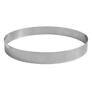 Cercle à tarte perforé inox Ø28cm h3,5cm