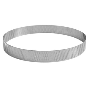 Cercle à tarte perforé inox Ø30cm h3,5cm