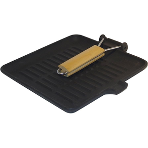 Grill fonte 24x24cm avec manche retractable