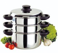 Combiné vapeur Inox 3 corps Ø20cm