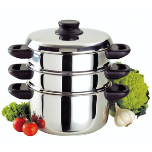 Combiné vapeur Inox 3 corps Ø20cm