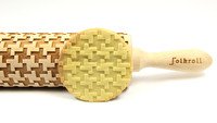Decoratie-deegrol 23cm Houndstooth hout