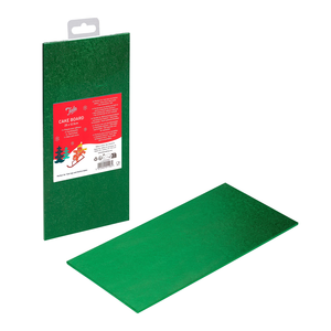 Taartonderlegger groen Kerst 25x12,5cm