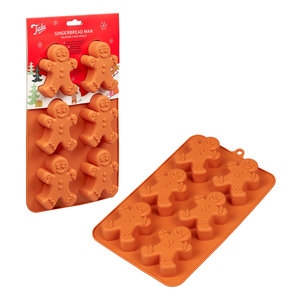 Gingerbreadman bakvorm silicone 6-dlg. (28.8x17.3cm)