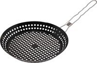 Poêle spécial BBQ acier revêtu Ø30x4cm (manche retractable)