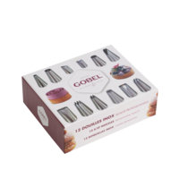 Spuitmond-set Pro inox 12-dlg.