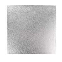 Taartonderlegger vierkant zilverkleur 35x35x1.2cm - laatste stuks