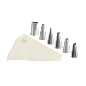 Doos met 6 spuitmondjes en 1 spuitzak 300mm