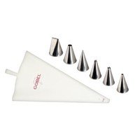 Spuitmondjes doos cristal 6st en 1 spuitzak nylon 30cm
