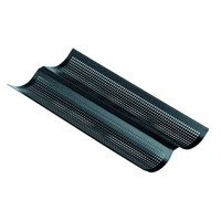 Stokbrood-bakplaat 2dlg geperforeerd Obsidian
