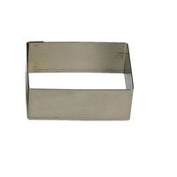 Cercle à tarte rectangle inox 20x10cm h4,5cm