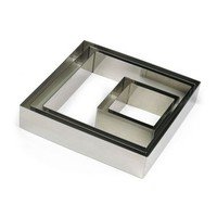 Taartring vierkant inox 6x6cm h3cm