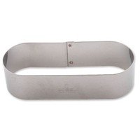 Cercle à tarte oblong inox 11x4cm h3cm