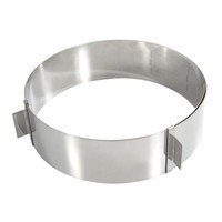 Cercle à dresser extensible inox 16->28cm h:6cm