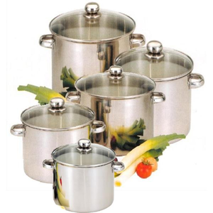 Lot de 5 traiteurs+couvercles Ø24/26/28/30/32cm