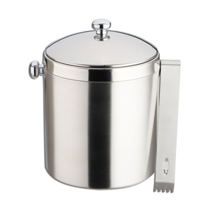 Seau à glaçon Ø11cm H16cm inox satiné double isotherme