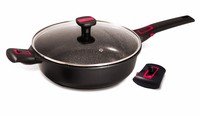 Sauteuse met glasdeksel Granit Pro Ø24cm - afneembare grepen