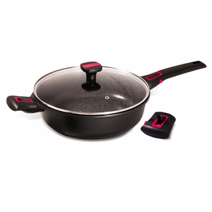 Sauteuse met glasdeksel Granit Pro Ø28cm - afneembare grepen