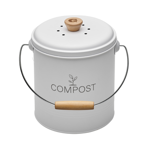 Seau à compost blanc 4.5l avec filtre et seau