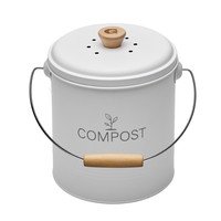 Compostemmer wit 4.5l m/filter en emmer