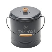 Compostemmer grijs 8l m/filter en emmer