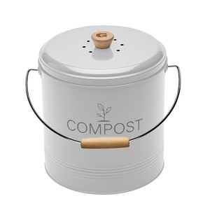 Seau à compost blanc 8l avec filtre et seau