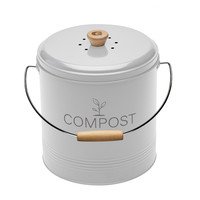 Seau à compost blanc 8l avec filtre et seau