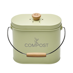 Compostemmer 3l ovaal m/filter groen