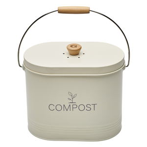 Seau à compost 7l oval avec filtre beige