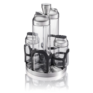 Huile- et vinaigre dispenser en verre 400ml et shaker poivre et sel  Kippo (2/4)