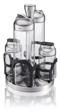 Olie- en azijndispenser 400ml, peper- en zoutshaker 120ml glas Kippo (2/4)