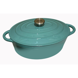 Cocotte rond gietijzer Ø24cm groenblauw