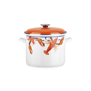 Traiteur blanc couvercle orange Ø26cm 