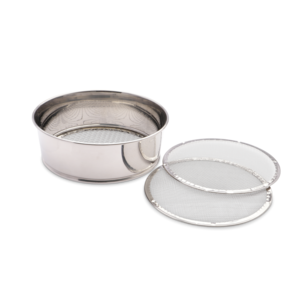 Tamis Ø20cm avec fonds échangeables (6mm-1,2mm-0,6mm)