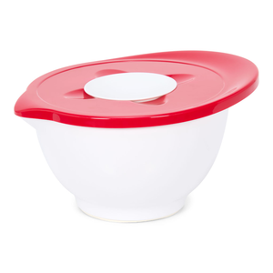 Mengkom melamine wit met anti-spatdeksel 3L